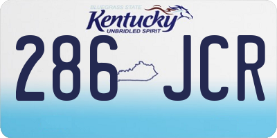 KY license plate 286JCR