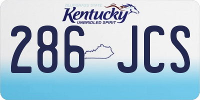 KY license plate 286JCS
