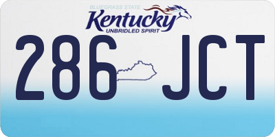 KY license plate 286JCT