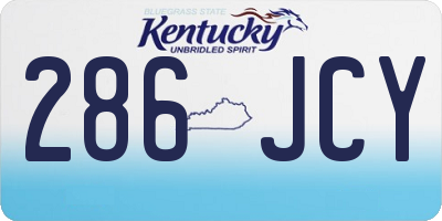 KY license plate 286JCY