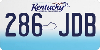 KY license plate 286JDB