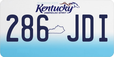 KY license plate 286JDI