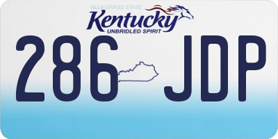 KY license plate 286JDP