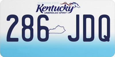 KY license plate 286JDQ