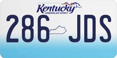 KY license plate 286JDS