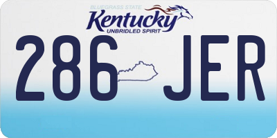 KY license plate 286JER