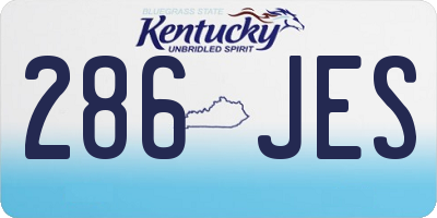KY license plate 286JES