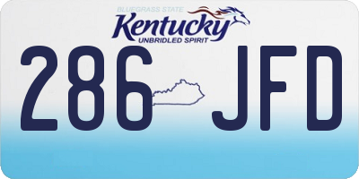 KY license plate 286JFD