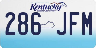 KY license plate 286JFM