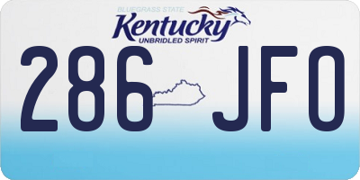 KY license plate 286JFO