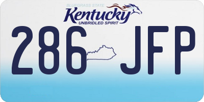 KY license plate 286JFP