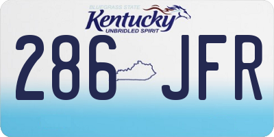 KY license plate 286JFR