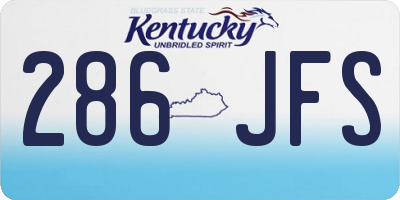 KY license plate 286JFS