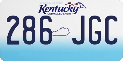 KY license plate 286JGC