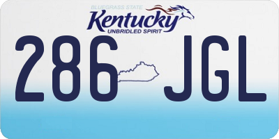 KY license plate 286JGL