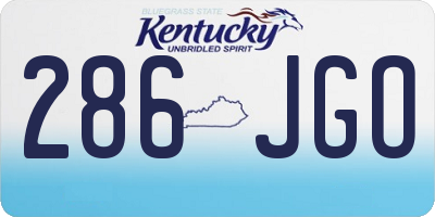 KY license plate 286JGO