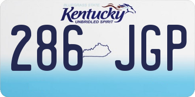 KY license plate 286JGP