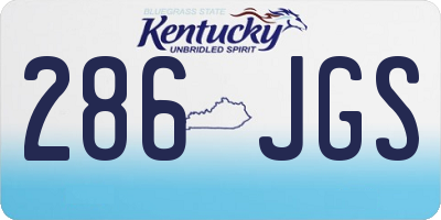 KY license plate 286JGS