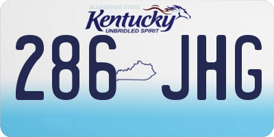 KY license plate 286JHG