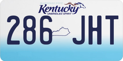 KY license plate 286JHT