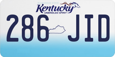 KY license plate 286JID