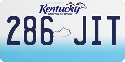 KY license plate 286JIT