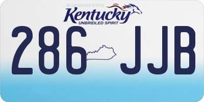 KY license plate 286JJB