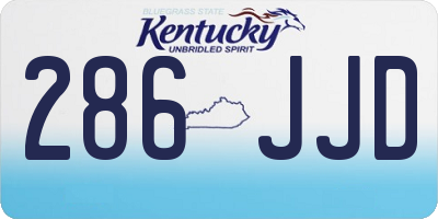 KY license plate 286JJD