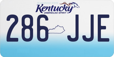 KY license plate 286JJE