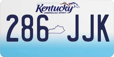 KY license plate 286JJK