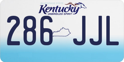 KY license plate 286JJL