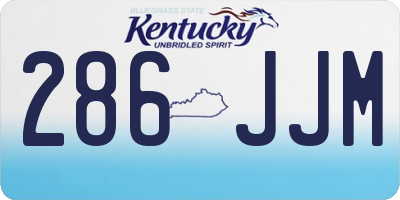 KY license plate 286JJM