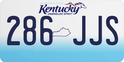 KY license plate 286JJS