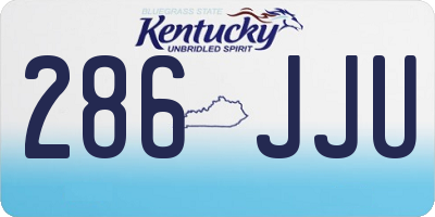 KY license plate 286JJU