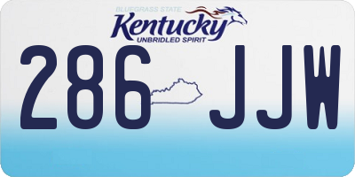 KY license plate 286JJW
