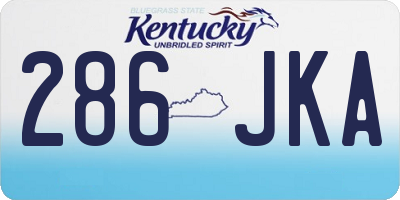 KY license plate 286JKA