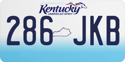 KY license plate 286JKB