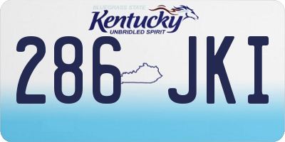 KY license plate 286JKI