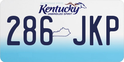 KY license plate 286JKP