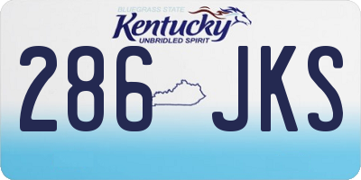 KY license plate 286JKS