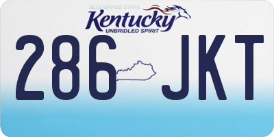 KY license plate 286JKT