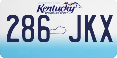 KY license plate 286JKX