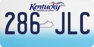 KY license plate 286JLC