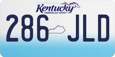 KY license plate 286JLD