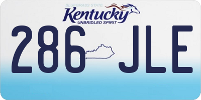 KY license plate 286JLE