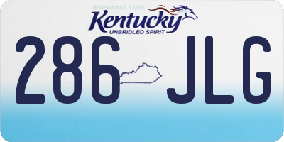 KY license plate 286JLG