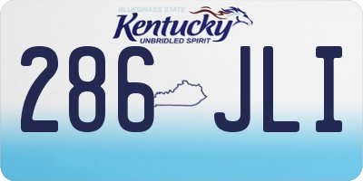 KY license plate 286JLI
