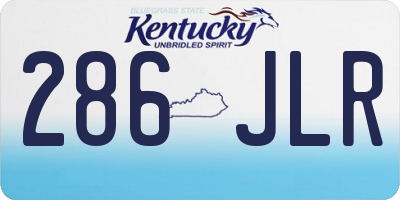 KY license plate 286JLR