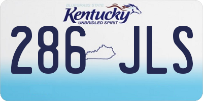 KY license plate 286JLS