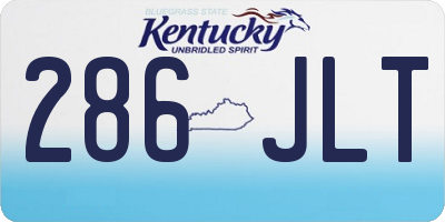 KY license plate 286JLT